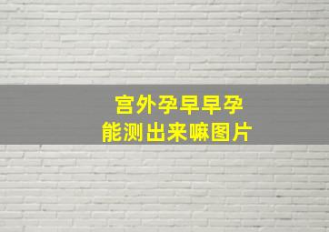 宫外孕早早孕能测出来嘛图片