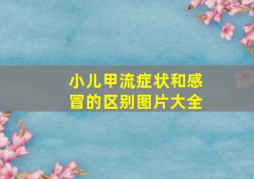 小儿甲流症状和感冒的区别图片大全