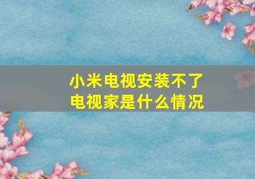 小米电视安装不了电视家是什么情况