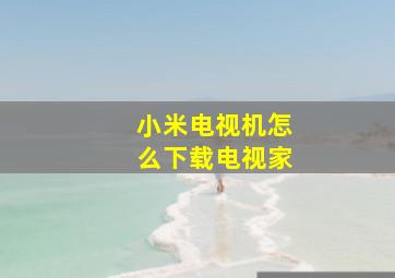 小米电视机怎么下载电视家