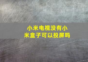 小米电视没有小米盒子可以投屏吗