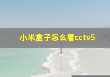 小米盒子怎么看cctv5