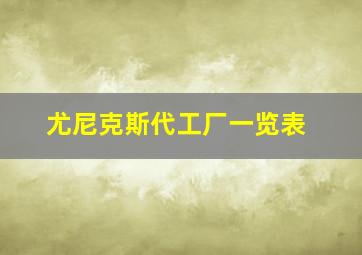 尤尼克斯代工厂一览表