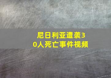 尼日利亚遭袭30人死亡事件视频