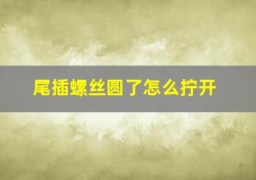 尾插螺丝圆了怎么拧开