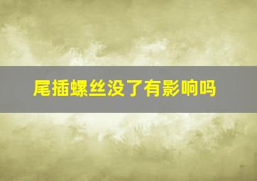 尾插螺丝没了有影响吗