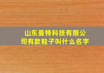 山东曼特科技有限公司有款鞋子叫什么名字