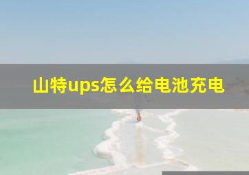 山特ups怎么给电池充电