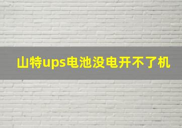 山特ups电池没电开不了机