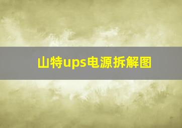 山特ups电源拆解图