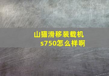 山猫滑移装载机s750怎么样啊