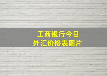 工商银行今日外汇价格表图片