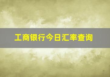 工商银行今日汇率查询