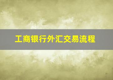 工商银行外汇交易流程