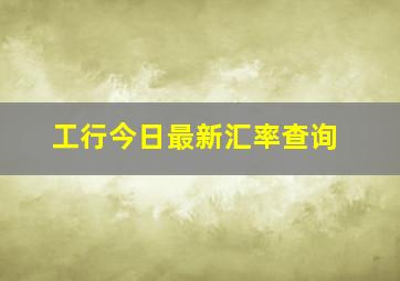 工行今日最新汇率查询