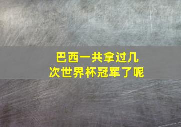 巴西一共拿过几次世界杯冠军了呢