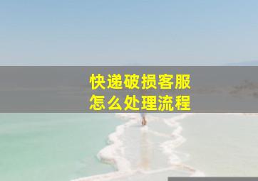 快递破损客服怎么处理流程