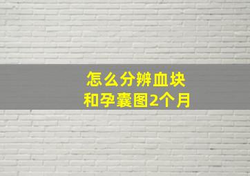 怎么分辨血块和孕囊图2个月