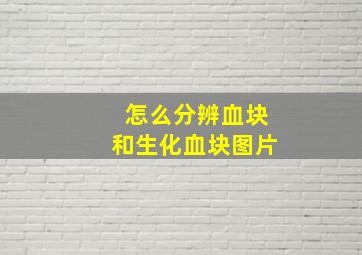 怎么分辨血块和生化血块图片