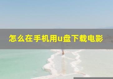 怎么在手机用u盘下载电影