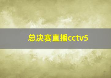 总决赛直播cctv5