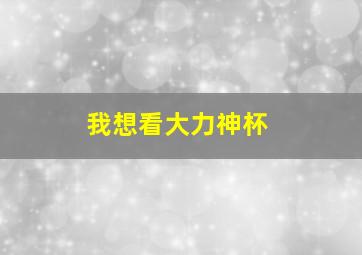 我想看大力神杯