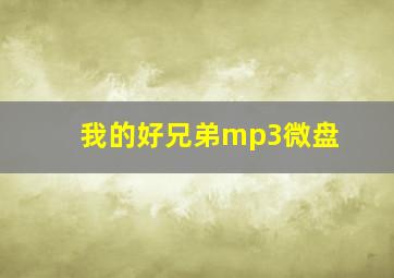 我的好兄弟mp3微盘