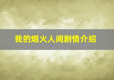 我的烟火人间剧情介绍