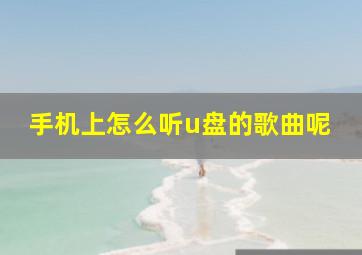 手机上怎么听u盘的歌曲呢