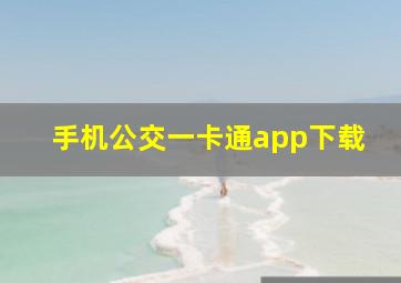 手机公交一卡通app下载