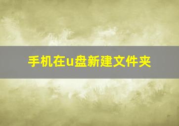 手机在u盘新建文件夹