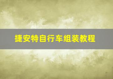 捷安特自行车组装教程