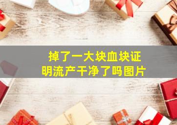 掉了一大块血块证明流产干净了吗图片