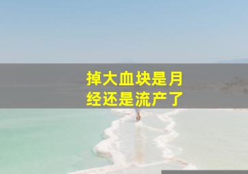 掉大血块是月经还是流产了