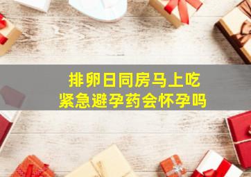 排卵日同房马上吃紧急避孕药会怀孕吗