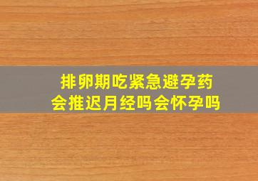 排卵期吃紧急避孕药会推迟月经吗会怀孕吗