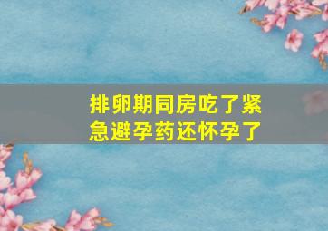 排卵期同房吃了紧急避孕药还怀孕了