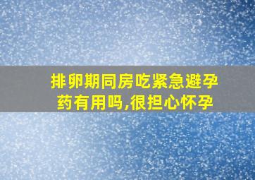 排卵期同房吃紧急避孕药有用吗,很担心怀孕