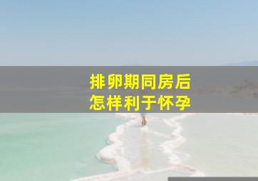 排卵期同房后怎样利于怀孕