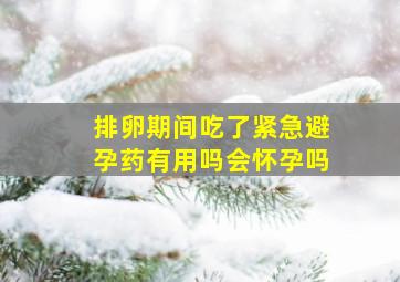 排卵期间吃了紧急避孕药有用吗会怀孕吗