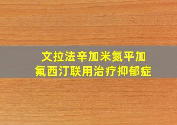 文拉法辛加米氮平加氟西汀联用治疗抑郁症