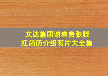 文达集团谢春贵张晓红简历介绍照片大全集