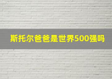 斯托尔爸爸是世界500强吗