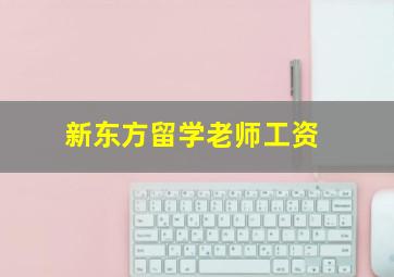 新东方留学老师工资