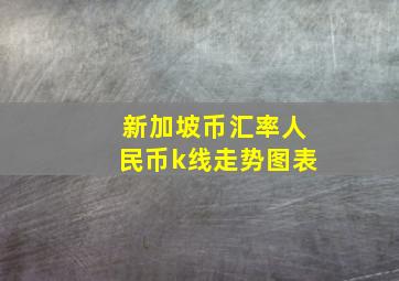 新加坡币汇率人民币k线走势图表