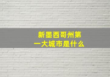 新墨西哥州第一大城市是什么