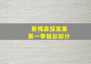 新梅森探案集第一季精彩部分