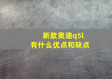 新款奥迪q5l有什么优点和缺点