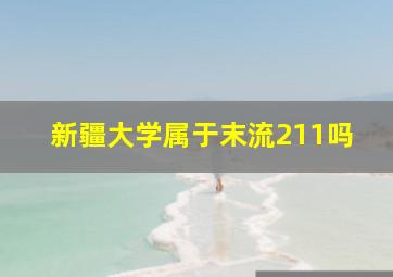 新疆大学属于末流211吗