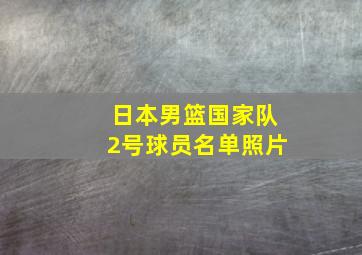 日本男篮国家队2号球员名单照片